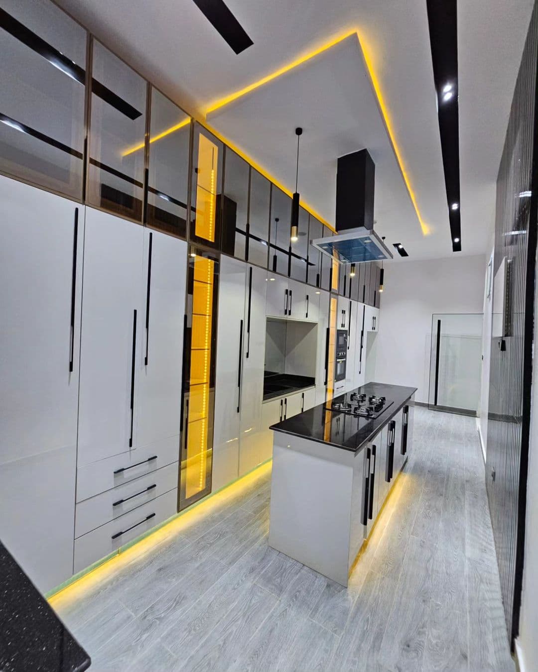 A stylish and modern interior design.